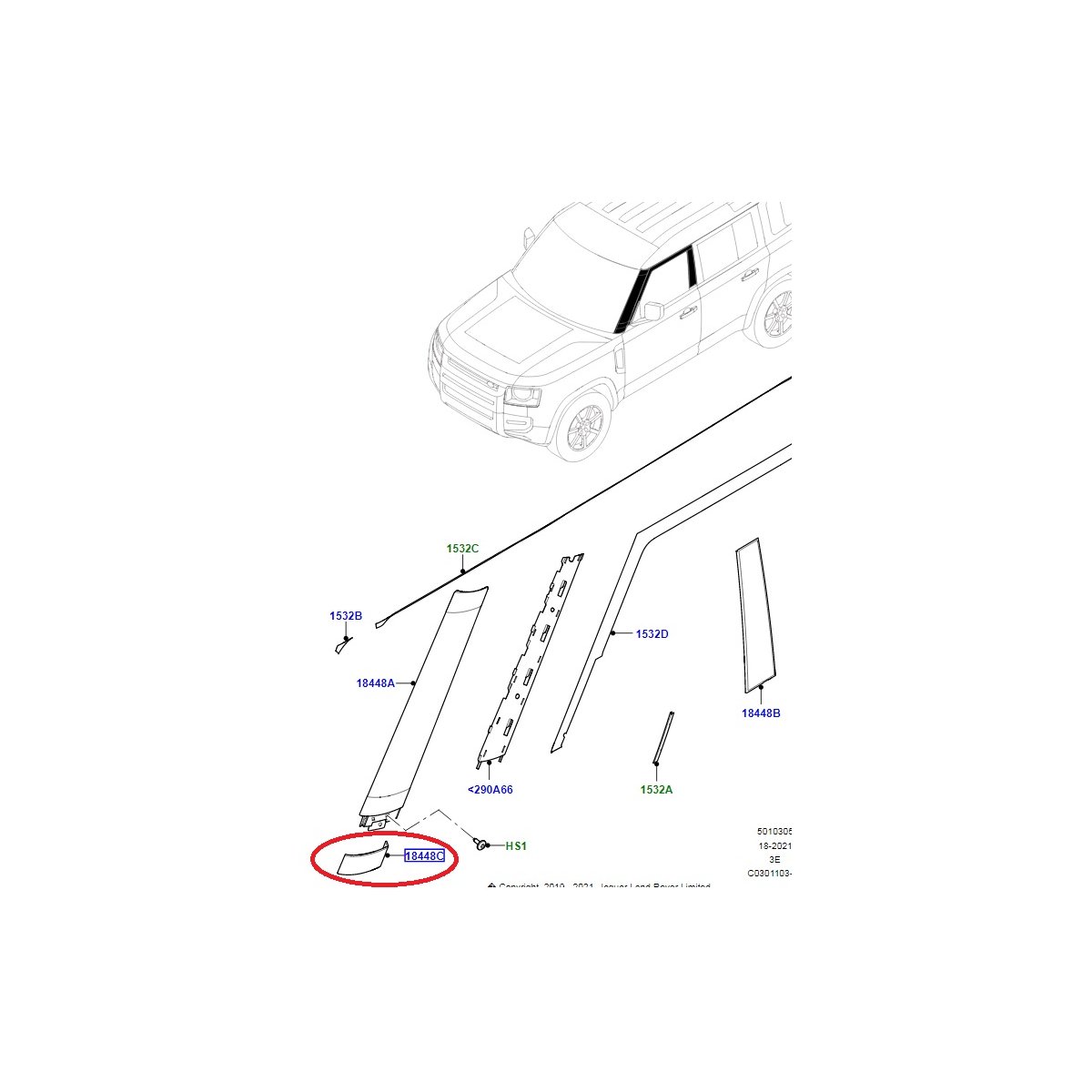 "A" Pillar Finisher For Land Rover Defender L663 | Aftermarket - Image 2