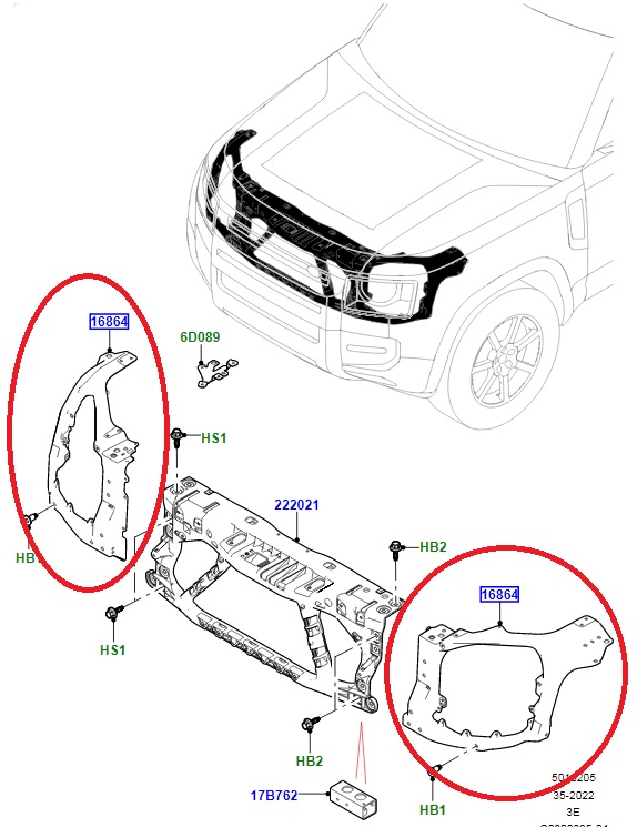 Headlight Frame Support - Land Rover Defender L663 | New Aftermarket - Image 3