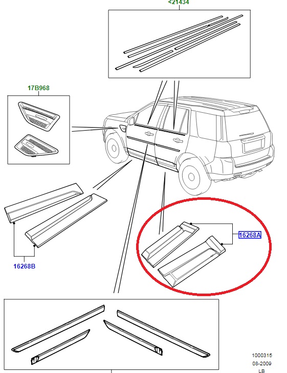 Door Moulding - Rear for Land Rover LR2 2008-11 | New Aftermarket - Image 2