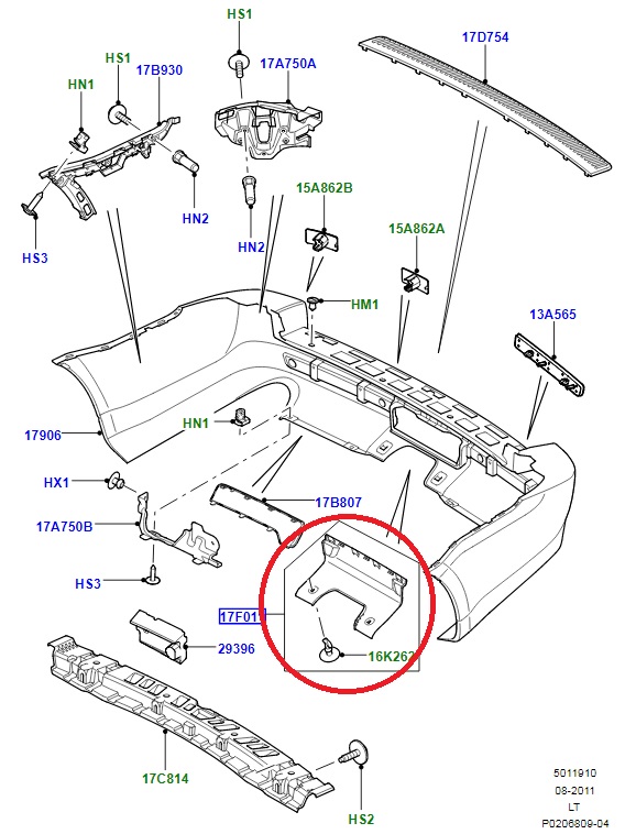 Hook Cover (Autobiography) - Rear - LR019170 - Range Rover Sport L320 | New Aftermarket - Image 4
